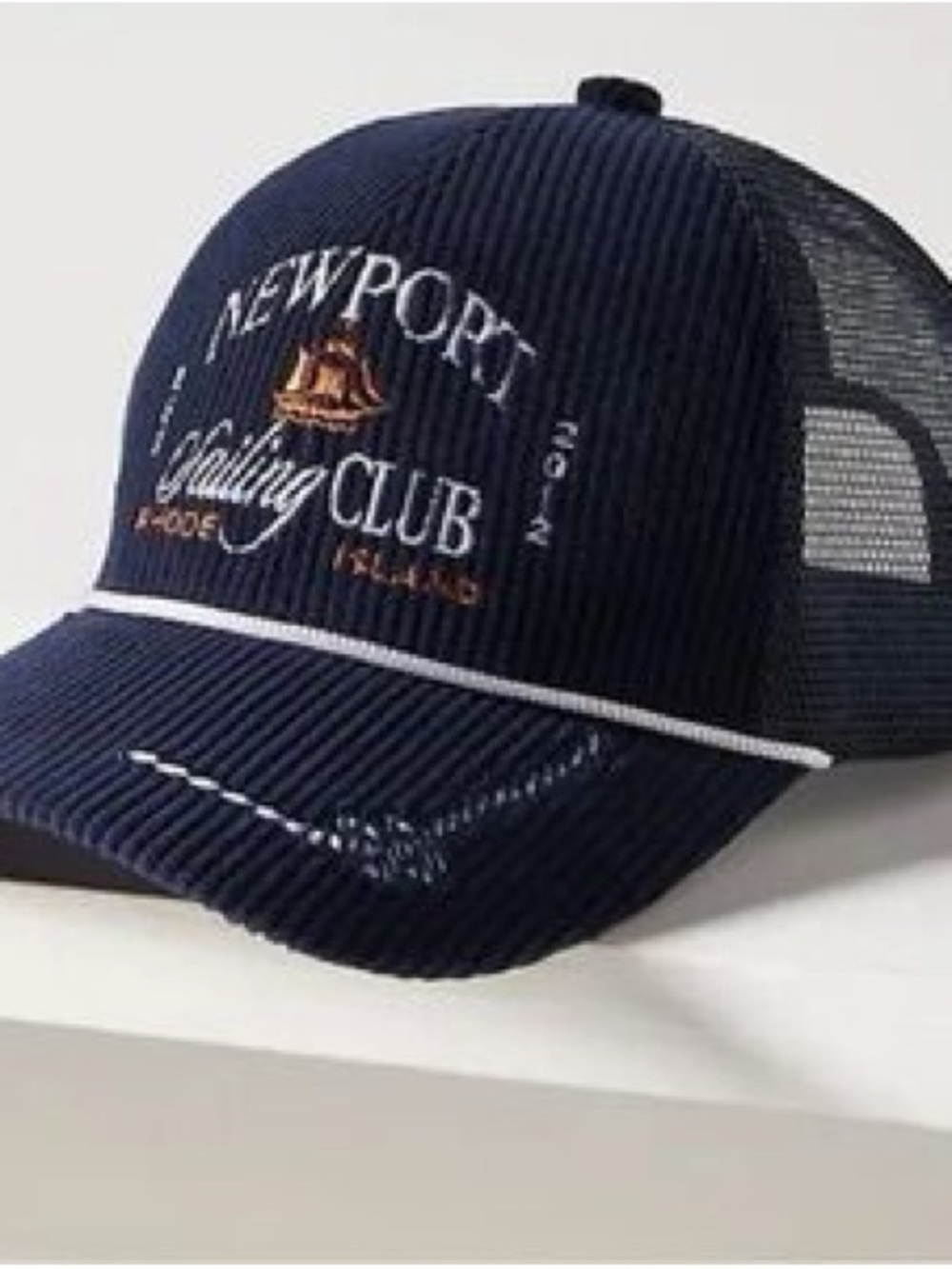 Anthropologie Corduroy Newport Sailing Club Hat New One Size